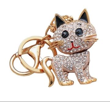 Picture of Keyring bling kitty cat