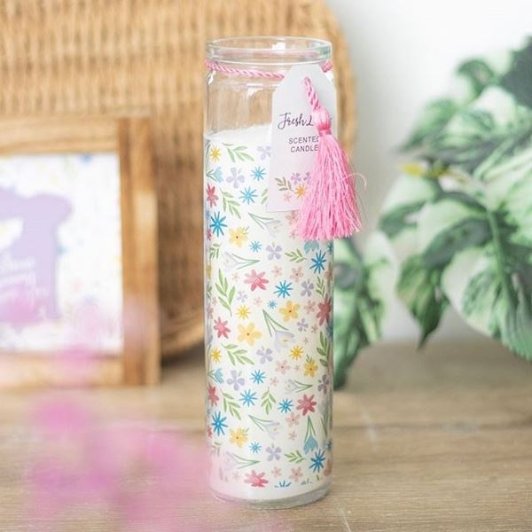 Picture of Floral fresh linen candle