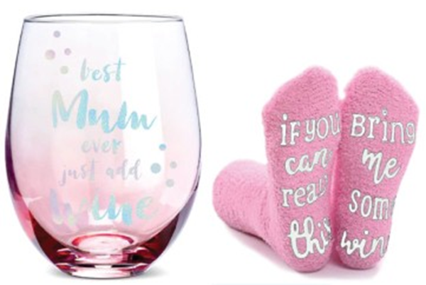 Picture of Best mum socks/glass set
