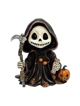 Picture of Autumn grim reaper & pumpkin