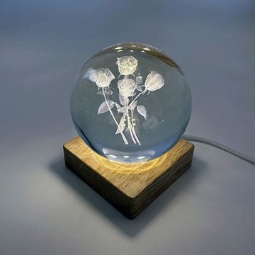 Picture of Crystal ball light roses
