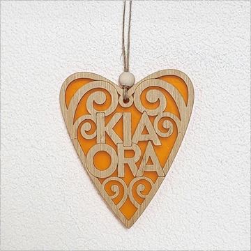 Picture of Kia ora orange heart