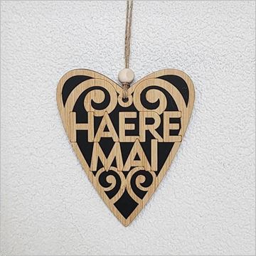 Picture of Haere mai navy blue heart