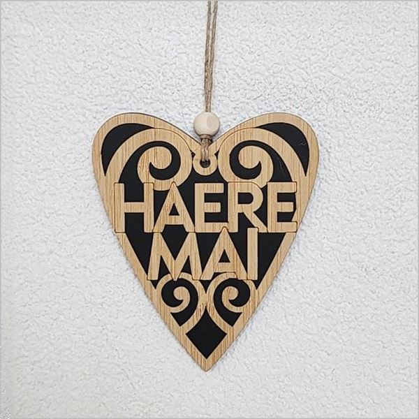 Picture of Haere mai navy blue heart