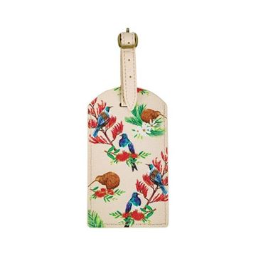 Picture of Birds beige luggage tag