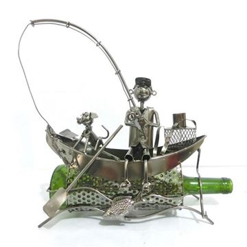 Picture of Wine holder fishing/dog