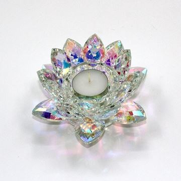 Picture of Crystal lotus tea light holder