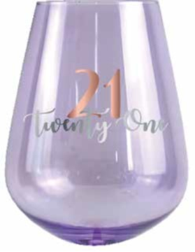Picture of 21st birthday colour stemless