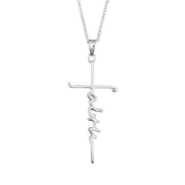 Picture of Grace faith silver necklace
