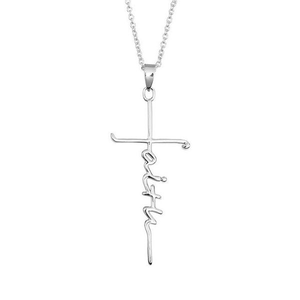 Picture of Grace faith silver necklace