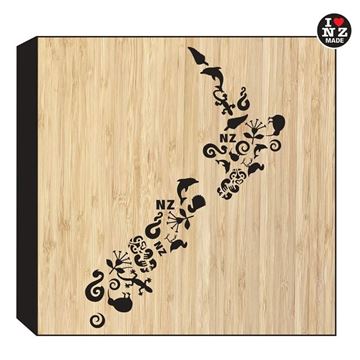 Picture of NZ map icons art block