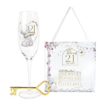 Picture of Me to you 21st key/glass set