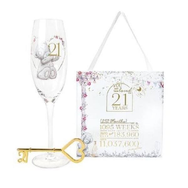 Picture of Me to you 21st key/glass set