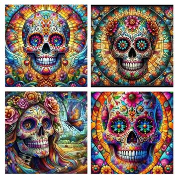 Picture of Skull ceramic coasters