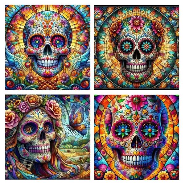 Picture of Skull ceramic coasters