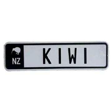 Picture of Kiwi number plate sign