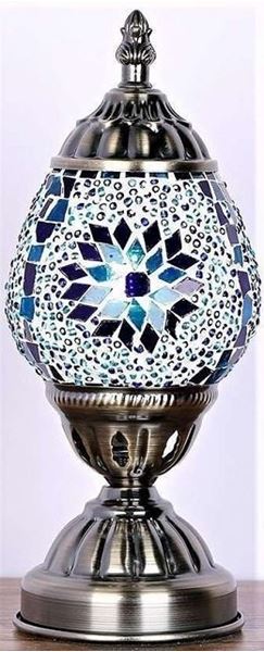 Picture of Turkish oval mosaic lamp