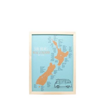 Picture of Surf breaks pin cork board