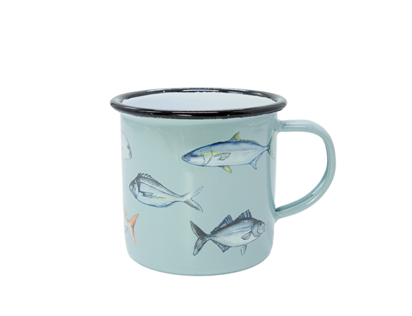 Picture of Enamel mug nz fishing