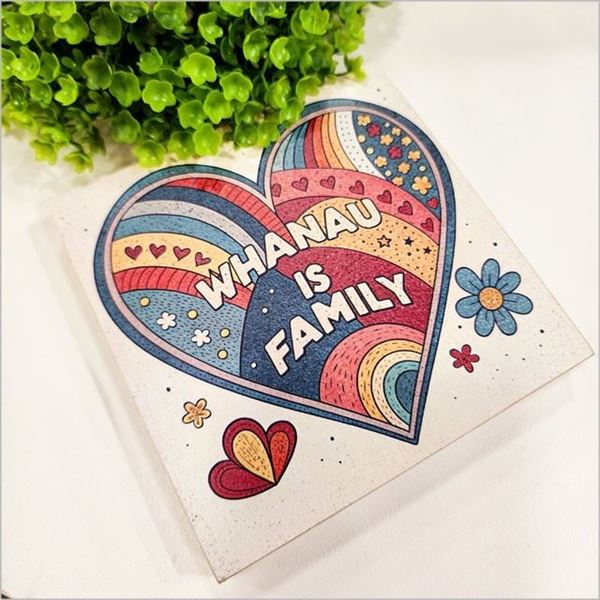Picture of Whanau is family art block