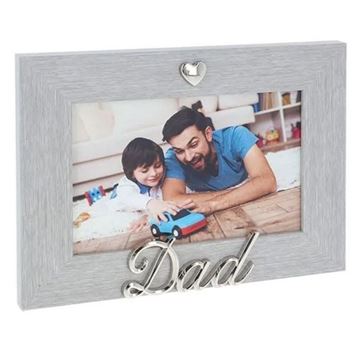 Picture of 6x4 dad silver heart frame