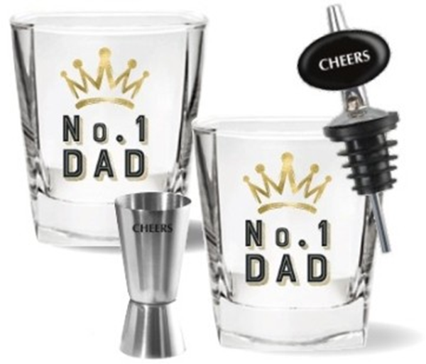 Picture of Dad 4pc set spirit glass/jigge
