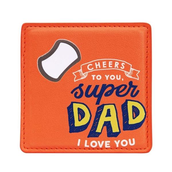 Picture of Super dad bottle opener coaster