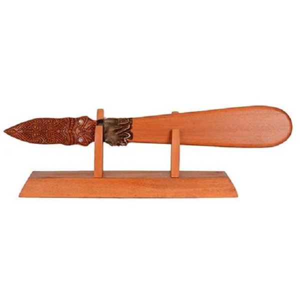 Picture of Wooden taiaha on stand