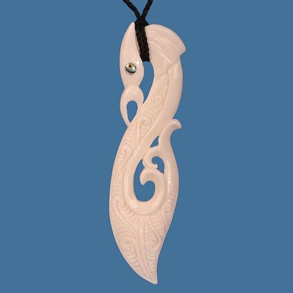 Picture of XL bone manaia pendant