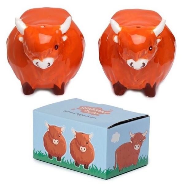 Picture of Highland cow salt & pepper