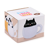 Picture of Black cat peeping lid mug