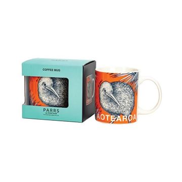 Picture of Coffee mug kiwi stripe orange