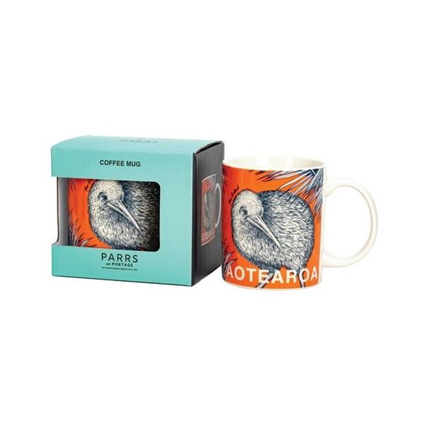 Picture of Coffee mug kiwi stripe orange