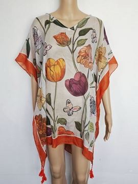 Picture of Kaftan with tulips