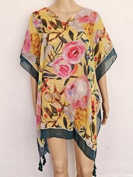 Picture of Kaftan with peonies