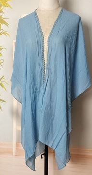 Picture of Aqua leaves lace cape