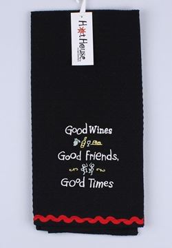 Picture of Tea towel wine good