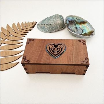 Picture of Rectangle box koru heart