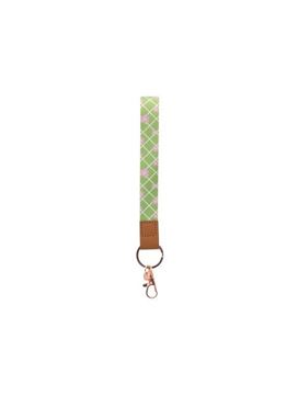 Picture of Green daisy wristlet keychain