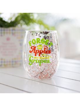 Picture of Grapes glitter wine glass