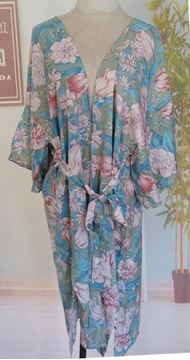 Picture of Kimono floral on teal