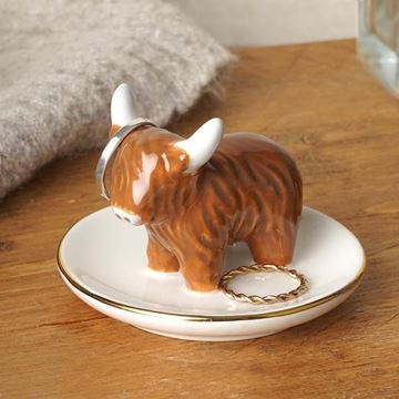 Picture of Highland cow trinket dish