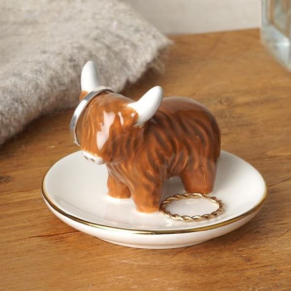 Picture of Highland cow trinket dish