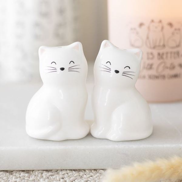 Picture of White cat salt & peppers