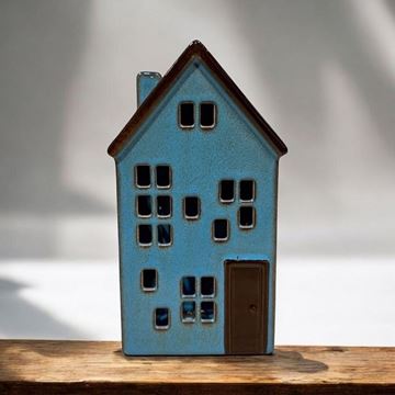 Picture of Large blue house tealight