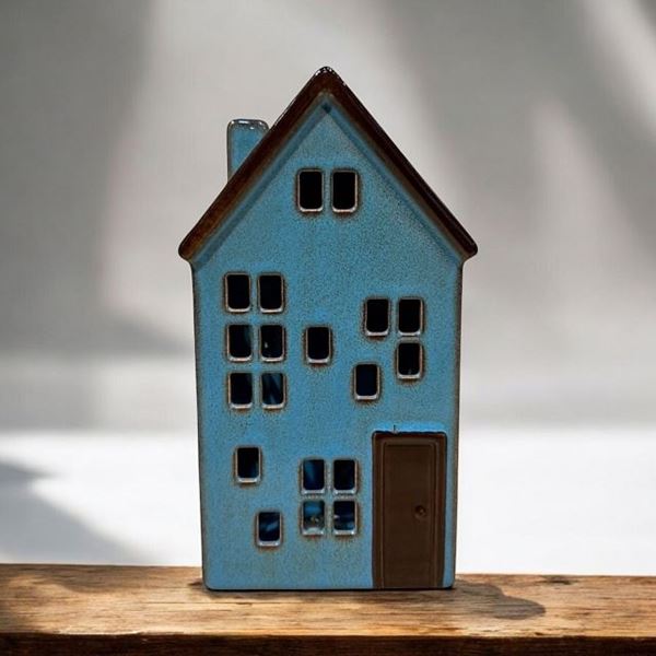 Picture of Large blue house tealight