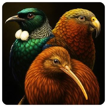 Picture of Coaster NZ birds trio