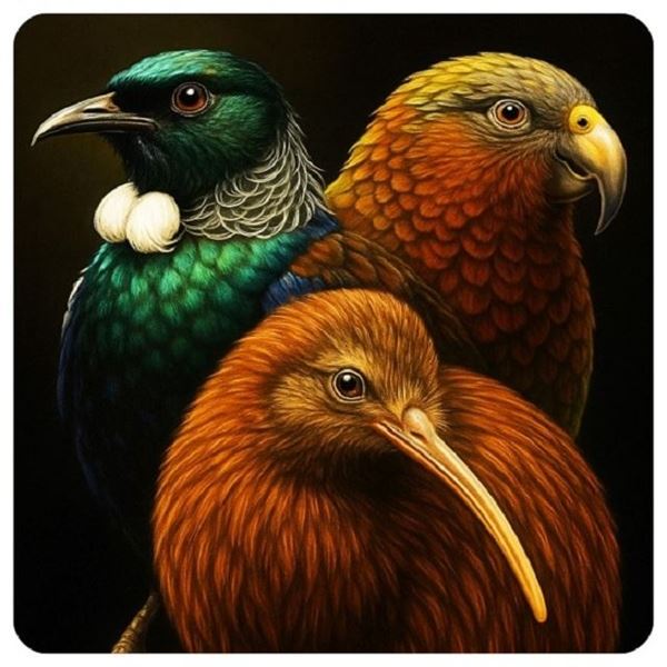 Picture of Coaster NZ birds trio