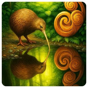 Picture of Coaster kiwi reflection