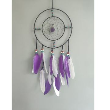 Picture of Amethyst double hoop d/c